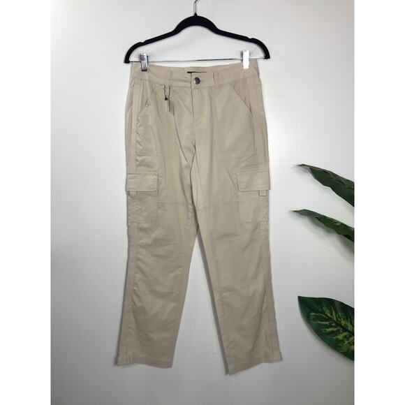Boston Proper NWT Women's 2 Pants Cargo Khaki Streetwear Utilitarian Streamline - Picture 1 of 15